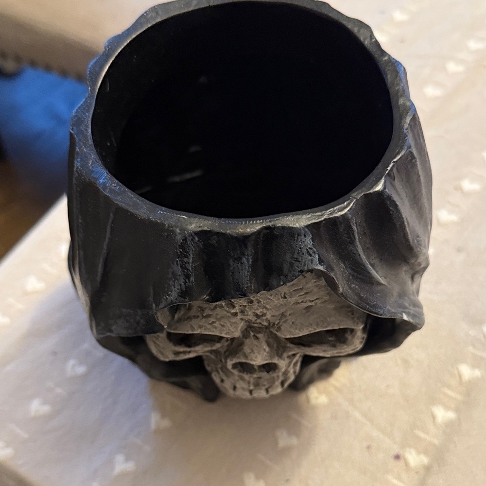 Ashland Black Hooded Skull Candle Holder - Picture 2 of 3